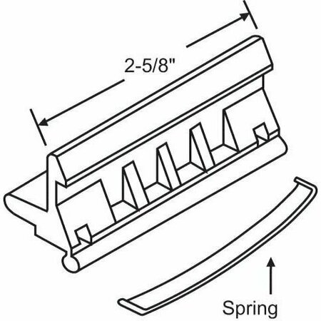 STRYBUC Slider Spring Latch White 50-768WH